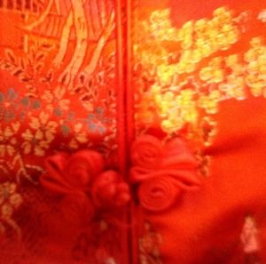 Kids size 6 Oriental Silken Pajama Set